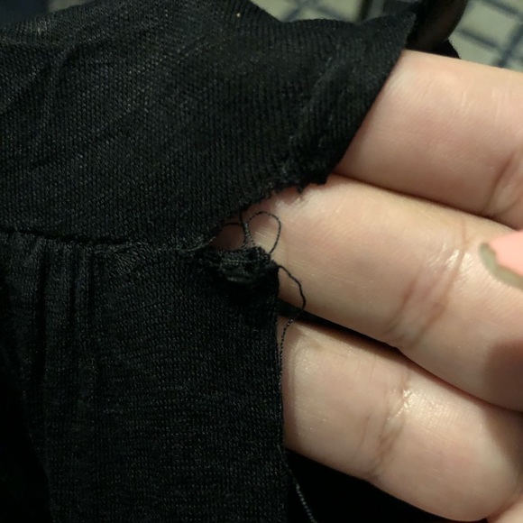 Black shirt with mock attached studded belt sz 2X - Picture 3 of 3